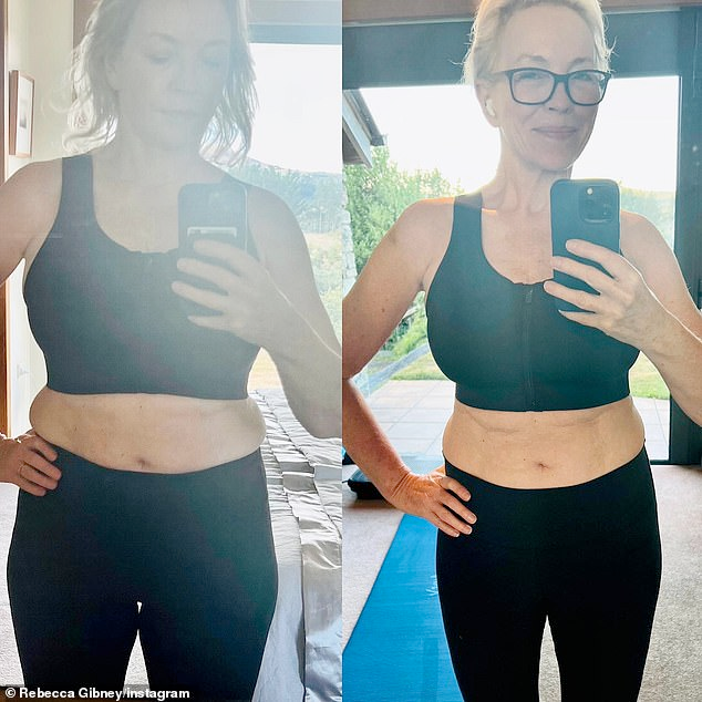 Rebecca Gibney shows off her incredible 7kg weight loss