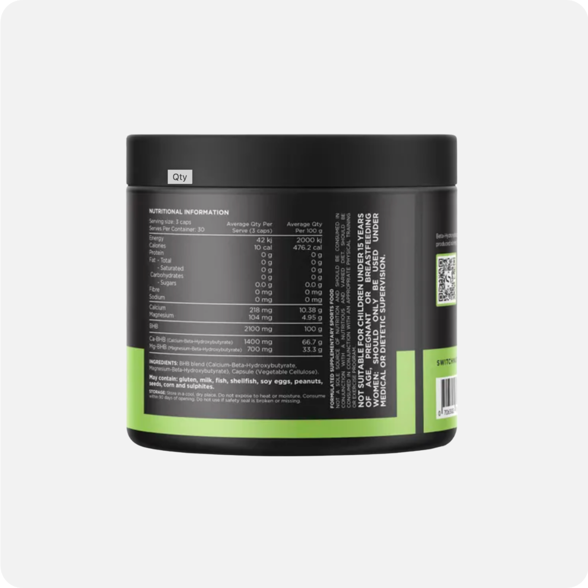 Switch Nutrition BHB Beta-Hydroxybutyrate 90 Caps