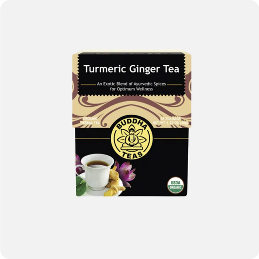 BUDDHA TEAS Organic Herbal Tea Bags Turmeric Ginger Tea