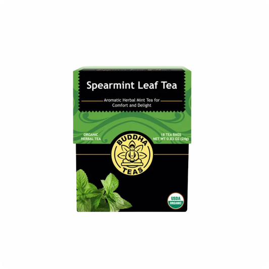 BUDDHA TEAS  Organic Herbal Tea Bags Spearmint Leaf Tea 18pk