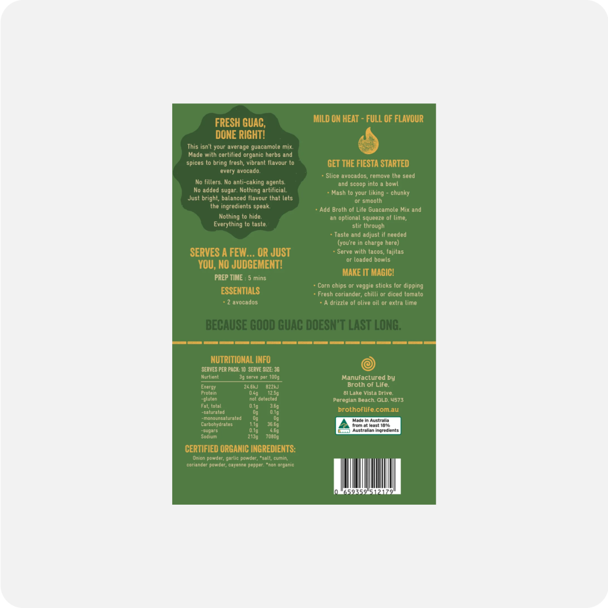 Broth of Life Organic Guacamole Spice Mix
