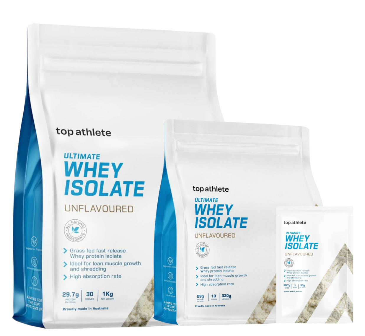 Top Athlete Whey Protein Isolate - Unflavoured