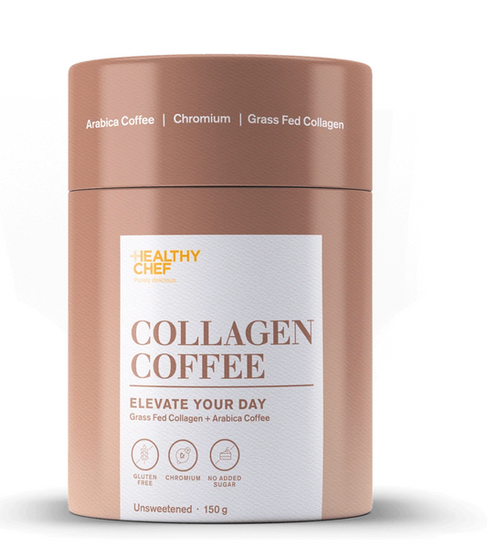 The Healthy Chef Collagen Coffee (Grass Fed Collagen + Arabica Coffee) Unsweetened 150g