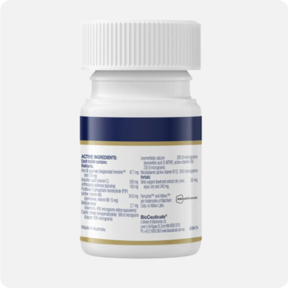 Bioceuticals Fe BioActive 30 tablets