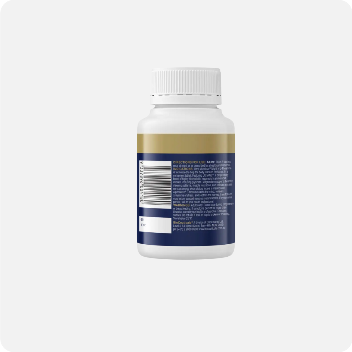 Bioceuticals Ultra Muscleze Night + L-Theanine (60 tablets)
